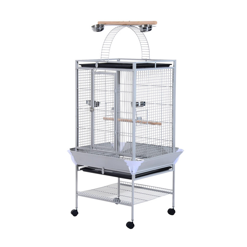 Μεταλλικό Τροχήλατο Κλουβί Πτηνών 86 x 80 x 160 cm PawHut D10-016