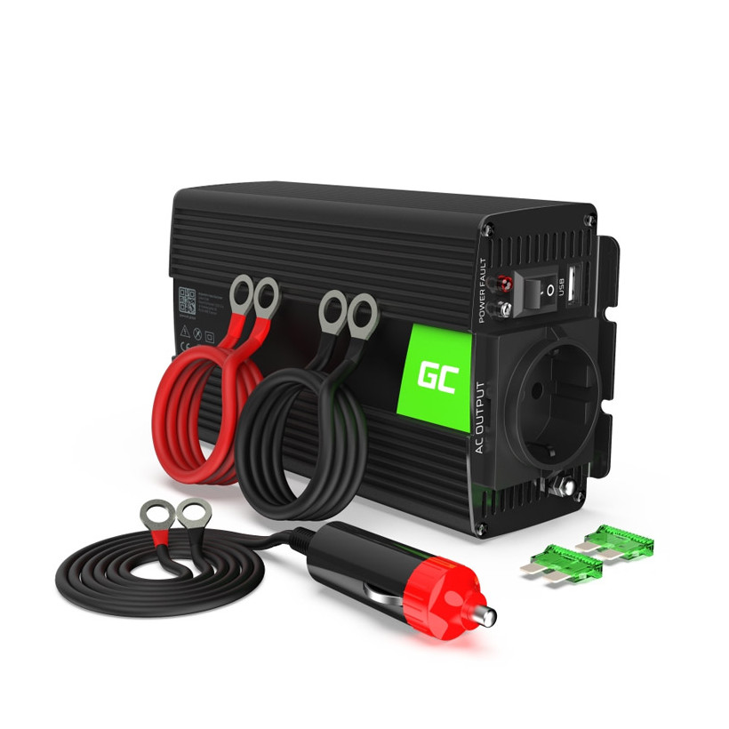 Μετατροπέας - Inverter Ισχύος Αυτοκινήτου 24 V σε 230 V 300 / 600 W Green Cell INV02DE