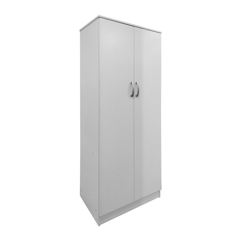 Ντουλάπα δίφυλλη Athos  σε λευκή απόχρωση 80x42x180εκ