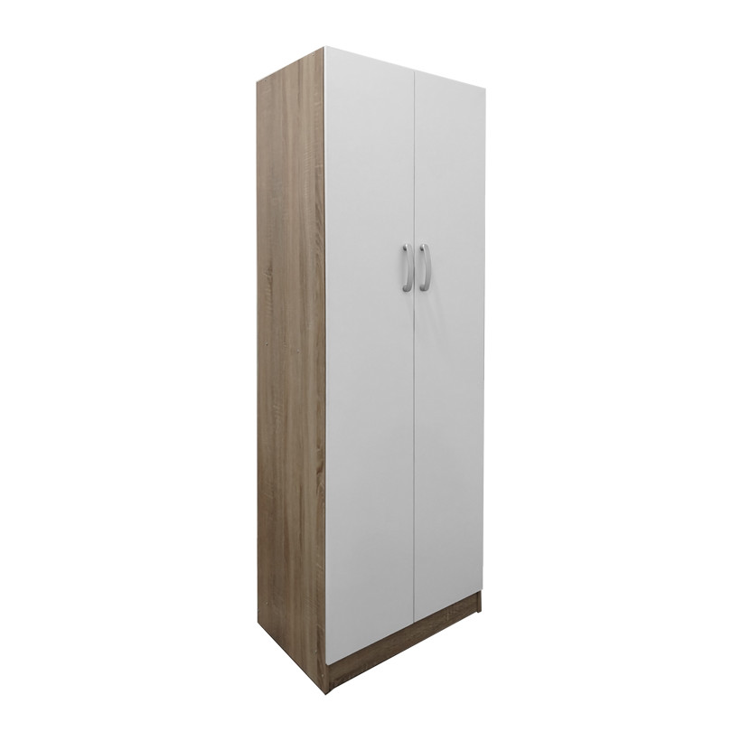 Ντουλάπα δίφυλλη Athos  σε sonoma-λευκή απόχρωση 60x42x180εκ