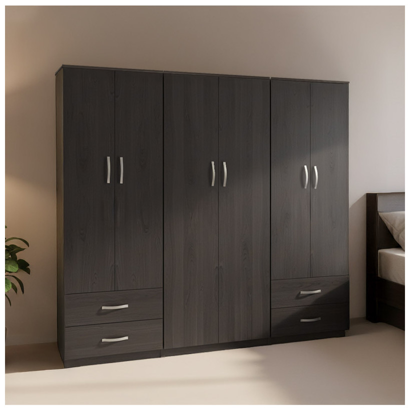 Ντουλάπα εξάφυλλη Athos  wenge 240x42x180εκ