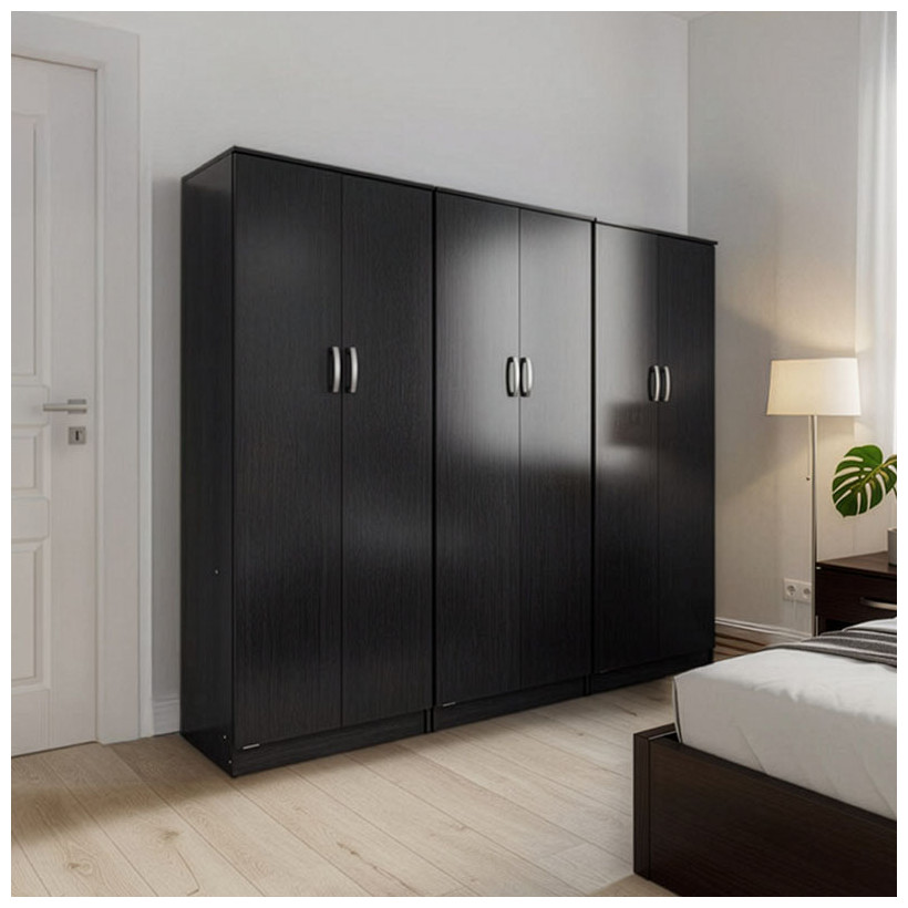 Ντουλάπα εξάφυλλη Athos  wenge 240x42x180εκ