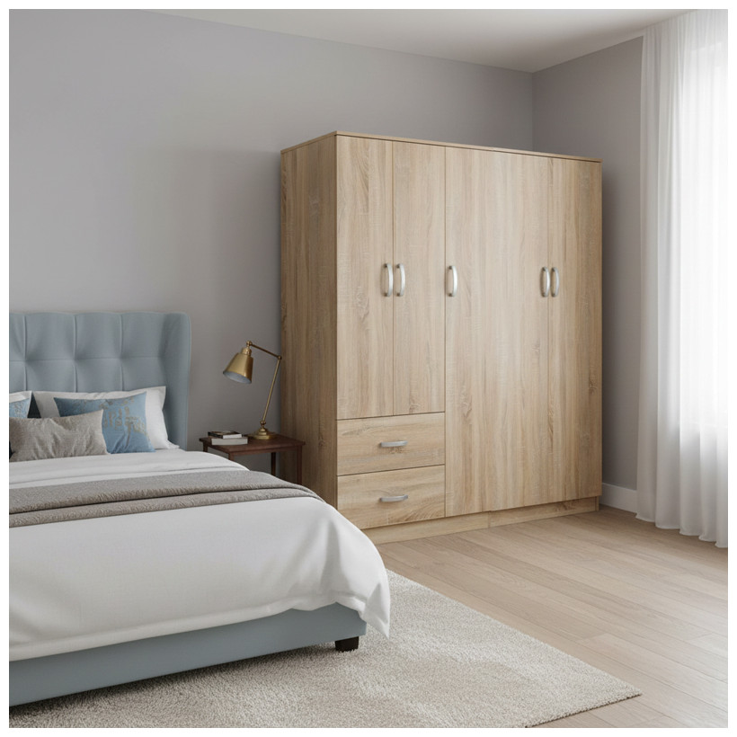 Ντουλάπα πεντάφυλλη Athos I  sonoma 170x42x180εκ