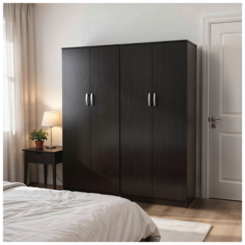 Ντουλάπα τετράφυλλη Athos Ι  wenge 160x42x180εκ