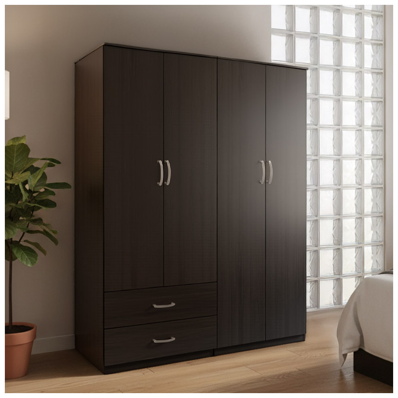 Ντουλάπα τετράφυλλη Athos  wenge 160x42x180εκ