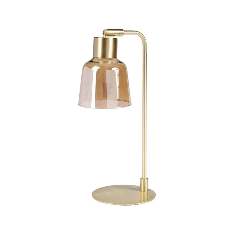 Ostaria Λάμπα μεταλλική και γυάλινη 'Lola' χρυσή E14 40w 150cm -33045