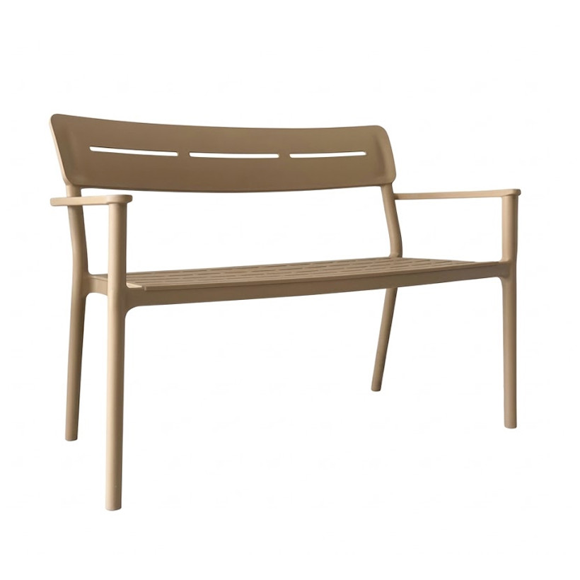 Παγκάκι διθέσιο Cadrin  cappuccino PP 117x60x83εκ