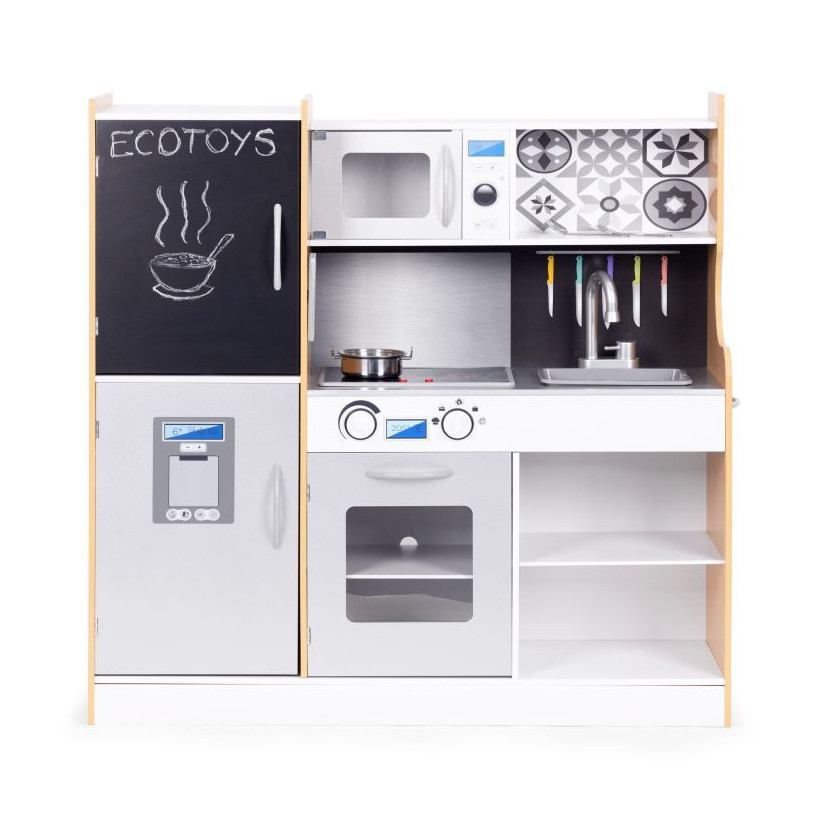 Παιδική Κουζίνα με Αξεσουάρ 90x31x90,3 cm Ecotoys TL053001