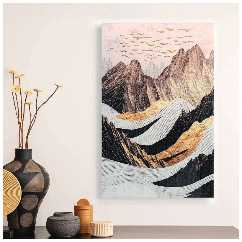 Πίνακας σε καμβά "Abstract Mountain"  ψηφιακής εκτύπωσης 70x100x3εκ.