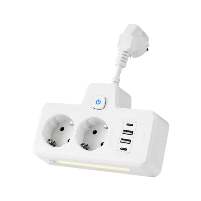 Πολύπριζο 2 θέσεων με θύρες USB - KOS-27017EU - 270175