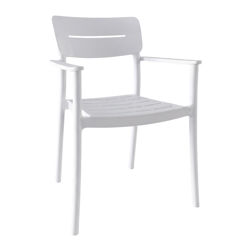 Πολυθρόνα Pilma  λευκό PP 57x54x82εκ