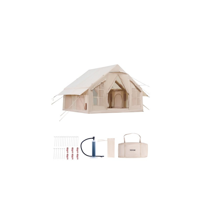 VEVOR Φουσκωτή Σκηνή Glamping 4-6 Ατόμων με Αντλία Εύκολη Στήσιμο KJZP331MCQWZC4B47V0