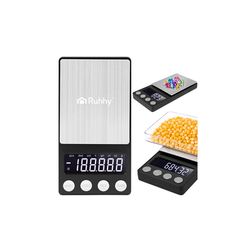 Ruhhy Ηλεκτρονική Ζυγαριά Ακριβείας 500g / 0,01g 27932