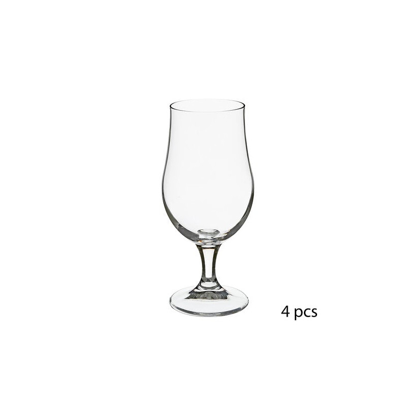 Σετ 4 Ποτήρια Μπύρας με Ποδαράκι 370 ml 134801 Secret de Gourmet