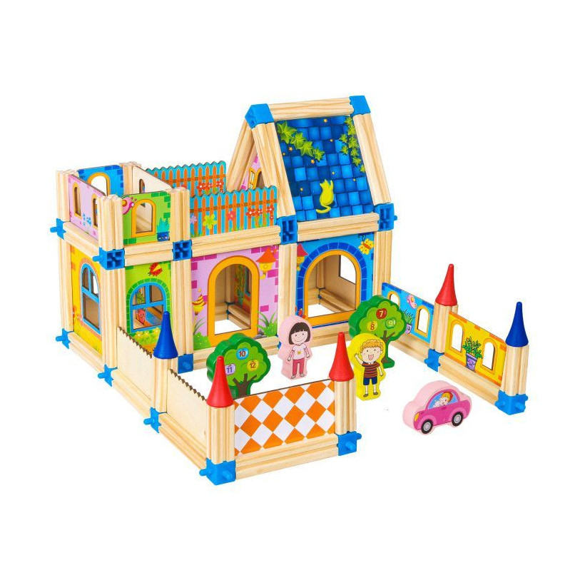 Σετ Ξύλινα Τουβλάκια Ecotoys MA429