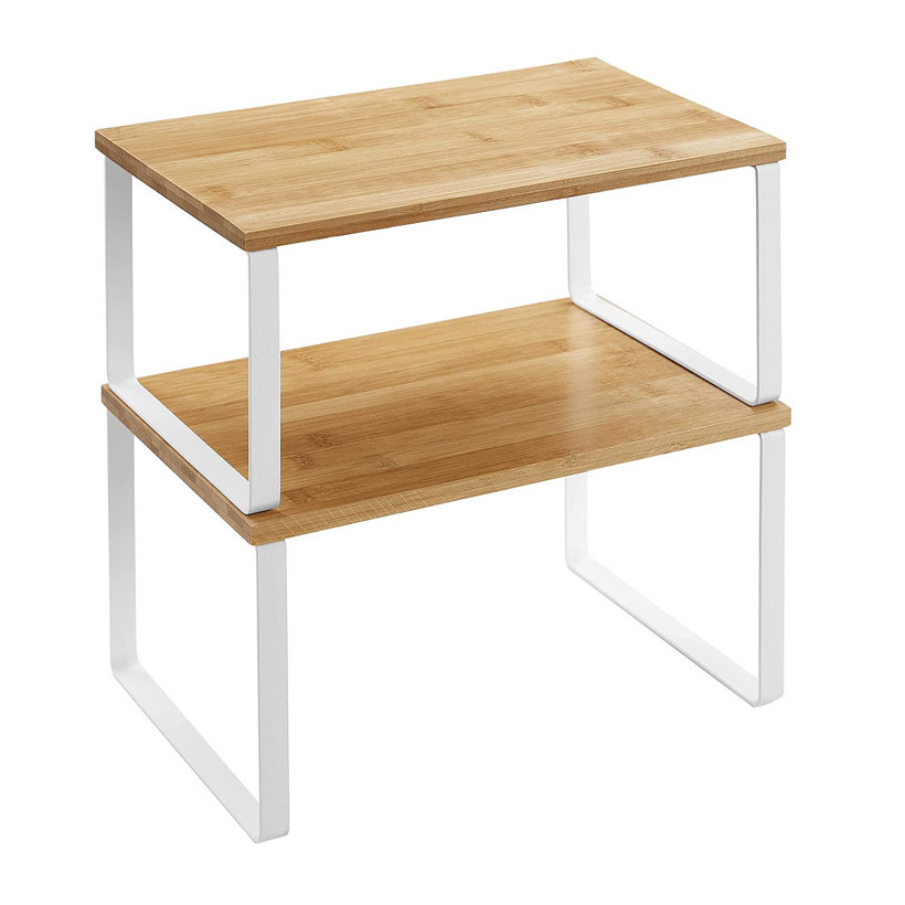 Σετ Μεταλλικές Βάσεις Οργάνωσης 29.7 x 19.5 x 15.5 cm Χρώματος Λευκό 2 τμχ Songmics KCS02NW