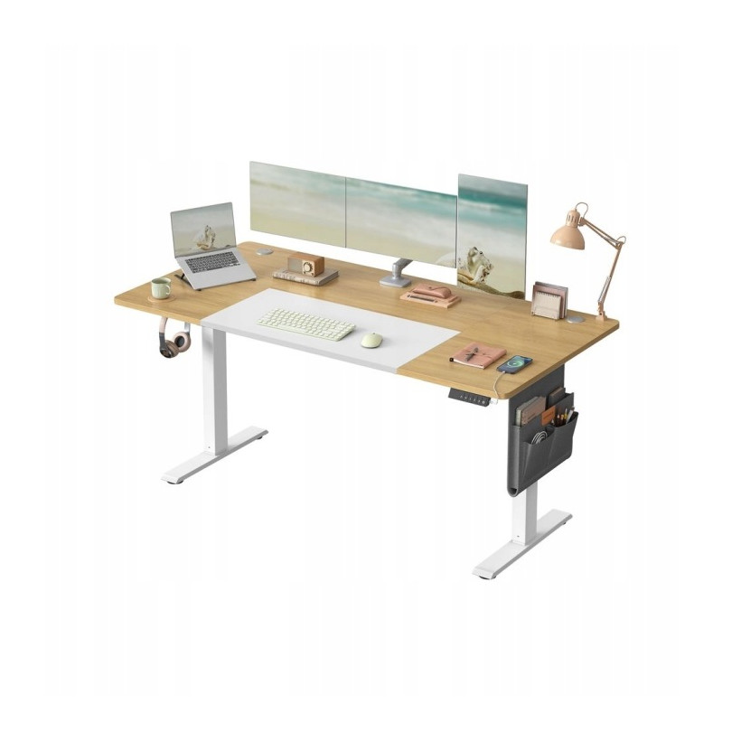 SONGMICS Ηλεκτρικό Ρυθμιζόμενο Γραφείο 70 x 160 x 72-120 cm με Ατσάλινο Σκελετό LSD026YD01