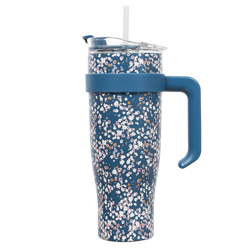 Θερμός Μεταλλικός 560ml Line Take Away Fleur - Μπλε KA0439-Blue Cook Concept