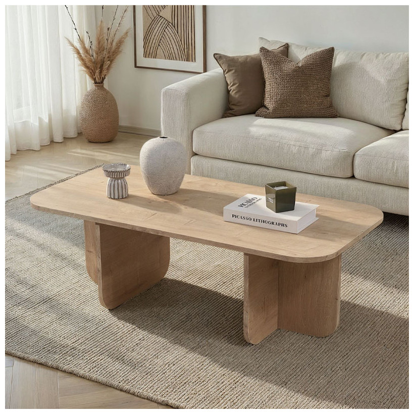 Τραπεζάκι σαλονιού Becaj  χρώμα sapphire oak 120x60x41,4εκ.