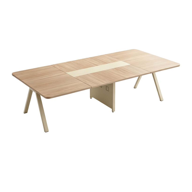Τραπέζι συνεδριάσεων Stark  σε oak-μπεζ απόχρωση 240x120x75εκ