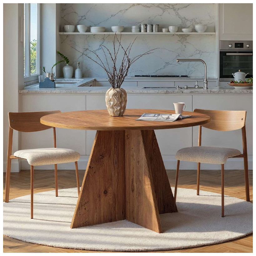 Τραπέζι Virela  χρώμα atlantic pine Ø120x75εκ.