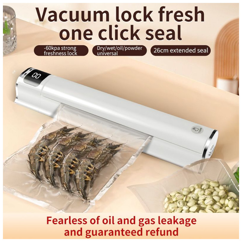Verk Group Συσκευή Σφράγισης Κενού Αέρος 26cm – One Click Seal για Φρεσκάδα & Ασφάλεια Τροφίμων 5907451374115