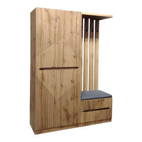 Έπιπλο εισόδου Zomie  σε oak απόχρωση 131x41.5x180.4εκ