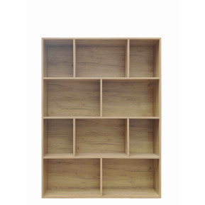 Βιβλιοθήκη Evergin  mdf σε oak απόχρωση 100x30x135εκ