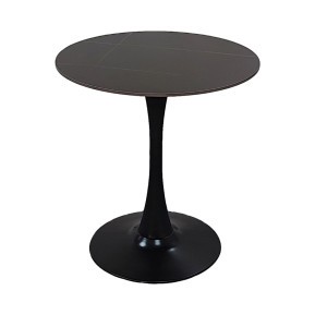 Τραπέζι Balou I  sintered stone σε μαύρο μαρμάρου Φ70x74εκ