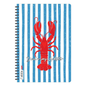 Next trends Lobster τετράδιο σπιράλ 3 θέματα 105 φύλλα 21x29εκ. - 3 ΤΕΜ