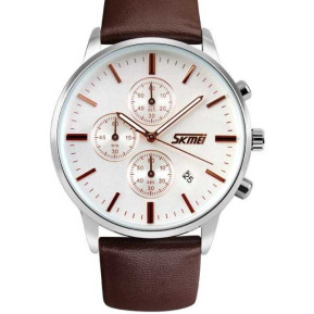 Αναλογικό ρολόι χειρός - Skmei - 9103 - Brown/White
