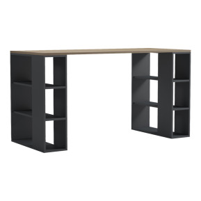 Γραφείο εργασίας Praga  ανθρακί- sonoma 140x60x75εκ