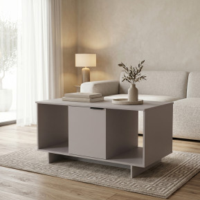 Τραπέζι σαλονιού Nalinda  taupe 100x55x55εκ