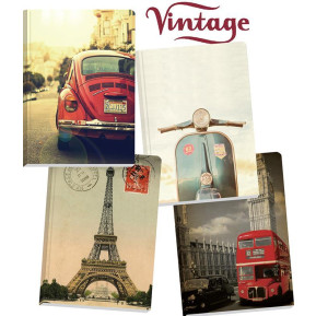 Next vintage τετράδιο δετό 17x25εκ. 4θεμ. 256σελ. - 4 ΤΕΜ