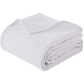 Κουβέρτα "Pablo" πικέ 100% βαμβακερή λευκή 220x240εκ.