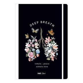 Next trends deep breath τετράδιο flexi λάστιχο 21x29εκ. 2θεμ. 80φ. - 3 ΤΕΜ