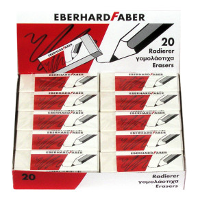 Γόμα Faber Λευκή πακ=20τεμ  Faber 5280-Β 50-1557