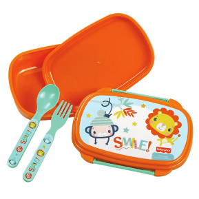 Δοχείο σετ Φαγητού Πλαστικό pp Smile Fisher Price  500ml 17,5x12,5x6cm 500ml Gim 572-52276 50-3681
