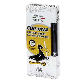 Μαρκαδοράκι Ανεξίτηλο Corvina 1mm  Carioca 42953-01 - 12 ΤΕΜ 60-739