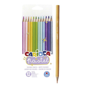 Ξυλομπογιές Carioca Pastel 12 Χρωμάτων  Carioca 43034 60-748
