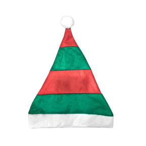 Σκούφος Ξωτικού Πράσινο-Κόκκινο Ριγέ 38x27cm Xmasfest 1133786 - 12 ΤΕΜ 93-3766