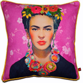 Μαξ. Frida φούξια 45x45εκ. Κεντημένο βαμβακερό