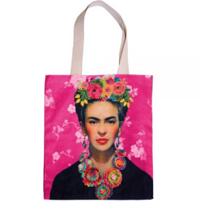 Τσάντα Frida Κahlo Φούξια 40x45εκ. κεντημένη