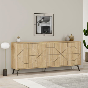 Μπουφές Dune  χρώμα sapphire oak 184x35x77,4εκ.