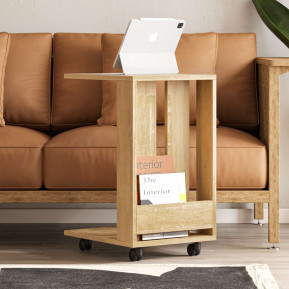 Τραπεζάκι βοηθητικό Edi  χρώμα sapphire oak 37x45x60εκ.