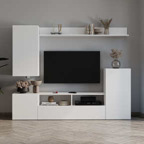 Σύνθεση τηλεόρασης Rodos  χρώμα λευκό 210,2x36x90,4εκ.