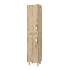 Ντουλάπι κουζίνας - μπάνιου Selina  χρώμα sapphire oak 35x31x179εκ.