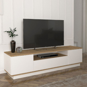 Έπιπλο τηλεόρασης Fedya  χρώμα λευκό - sapphire oak 180x45x44,6εκ.