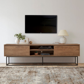 Έπιπλο τηλεόρασης Amedeo  χρώμα καρυδί 180x40x50εκ.