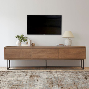Έπιπλο τηλεόρασης Amedeo  χρώμα καρυδί 180x40x50εκ.